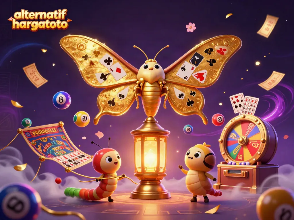 Indulge in the vibrant world of alternatif hargatoto through colorful lottery and casino elements.