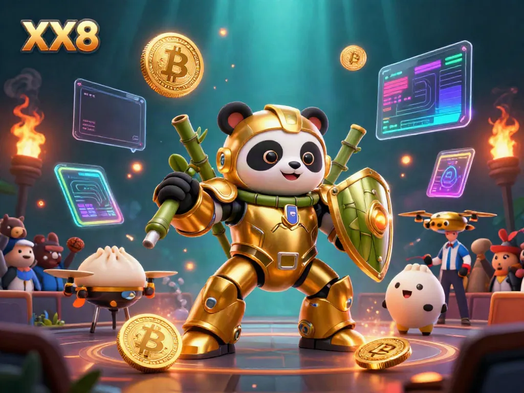 Experience high-stakes action with XX8 casino, featuring dynamic 3D characters and cryptocurrency elements.