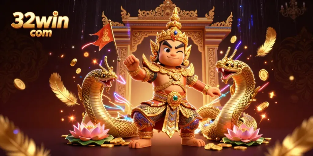 Experience thrilling moments at 32win com with a lively casino-themed illustration showcasing dynamic gaming elements.