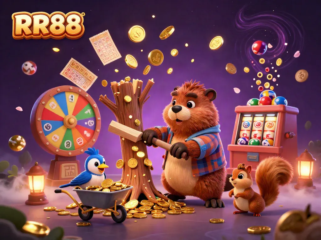 Join RR88's exciting gaming adventure with vibrant coins and dynamic lottery elements!