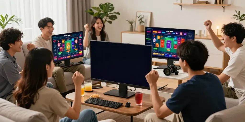 Situs Toto permainan togel online yang seru dengan suasana nyaman dan teman-teman berkumpul.