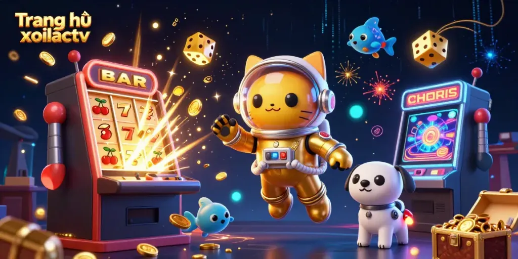 Experience thrilling gameplay with Trang chủ xoilactv, featuring unique 3D casino avatars and action-filled illustrations.