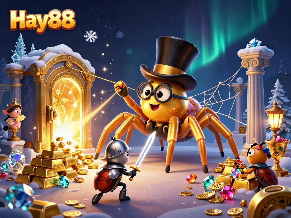 Experience the excitement at Hay88 with a vibrant illustration featuring iconic gaming elements.