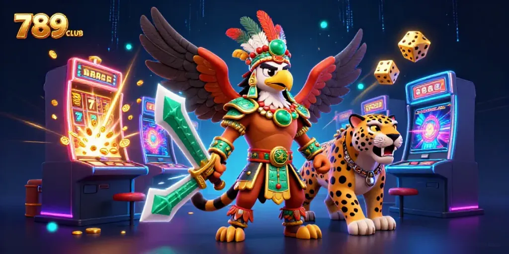 Experience thrilling gameplay with 789CLUB's vibrant 3D illustration showcasing dynamic casino action.