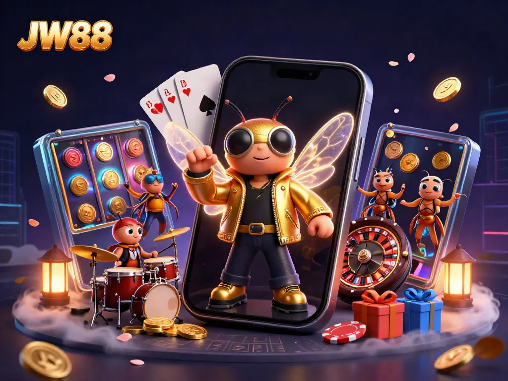 Experience thrilling games at JW88 with vibrant 3D visuals, showcasing entertainment and excitement.