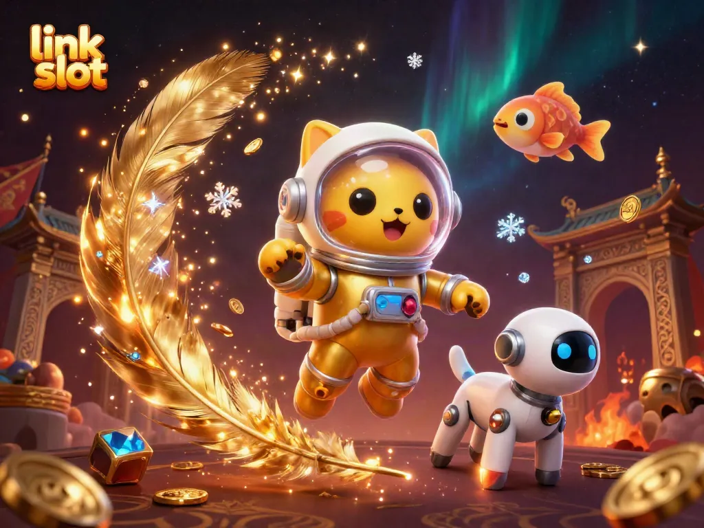 Spin the link slot to win big with immersive cosmic characters and vibrant casino elements!