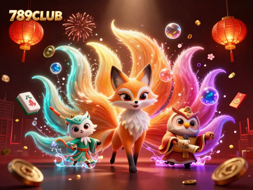 Experience the vibrant world of 789CLUB with enchanting 3D characters and dynamic casino elements.