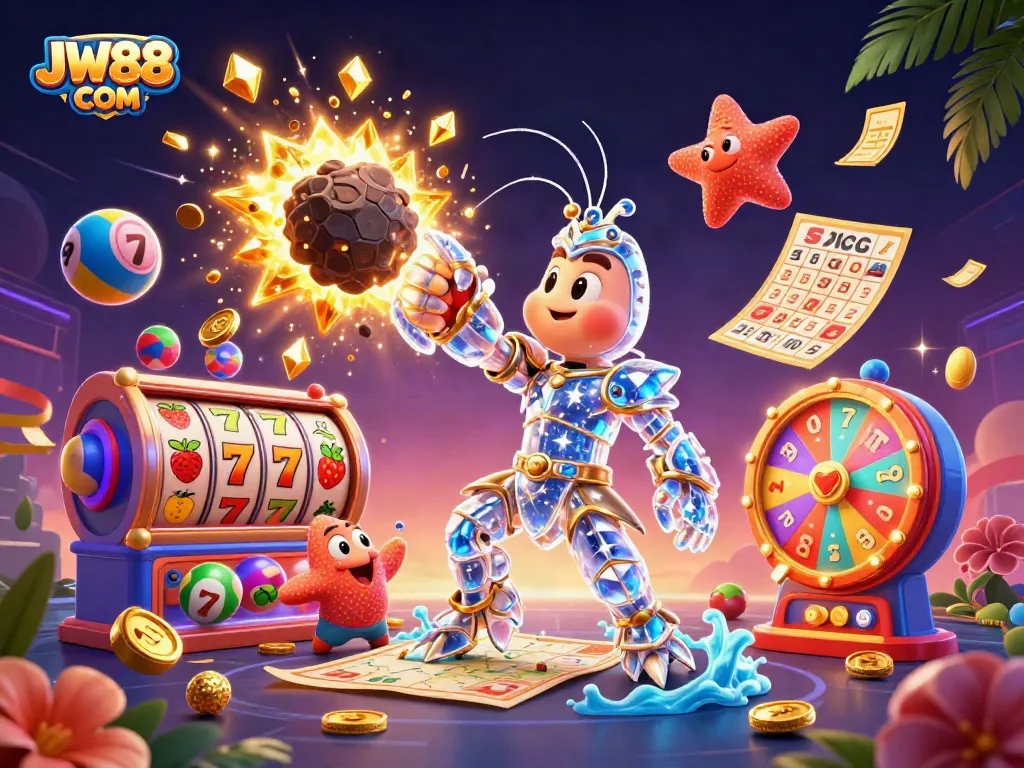 Engage in thrilling games at JW88 COM with dynamic lottery balls and exciting slot reels!