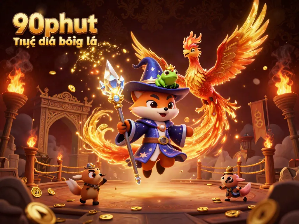 Engage in 90phut trực tiếp bóng đá with thrilling visual art featuring dynamic wizardry and sports elements.