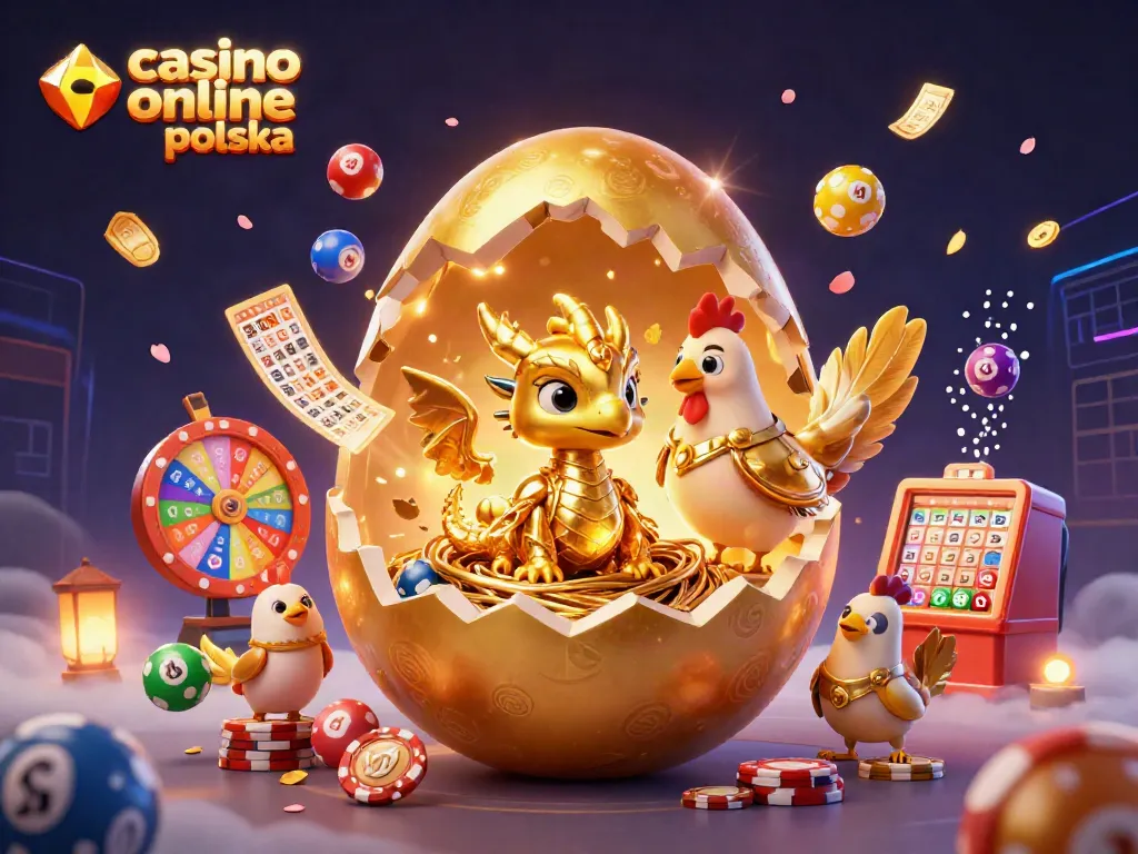 Experience vibrant gaming excitement at casino online polska with colorful lottery elements and animated characters.