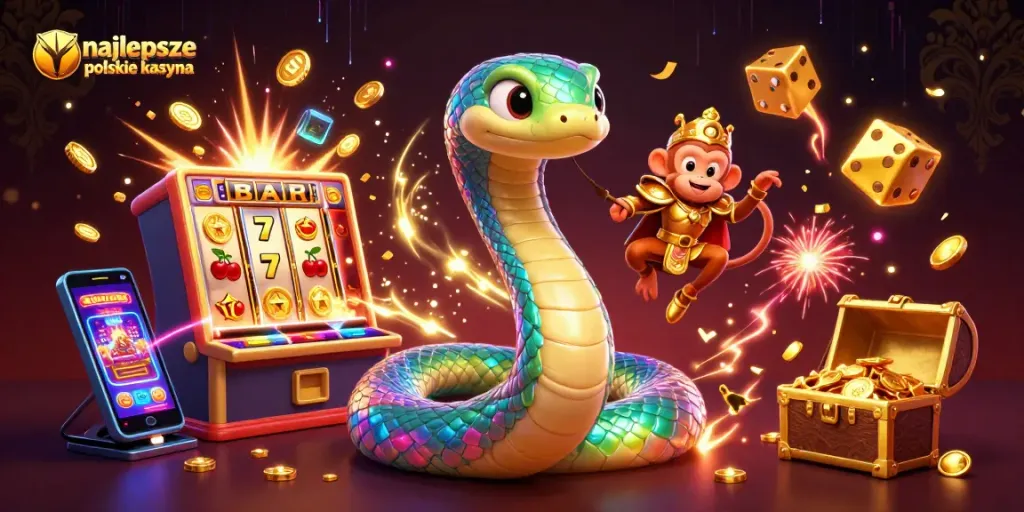 Experience excitement at najlepsze polskie kasyna with our vibrant casino-themed design featuring jackpot elements and dynamic characters.
