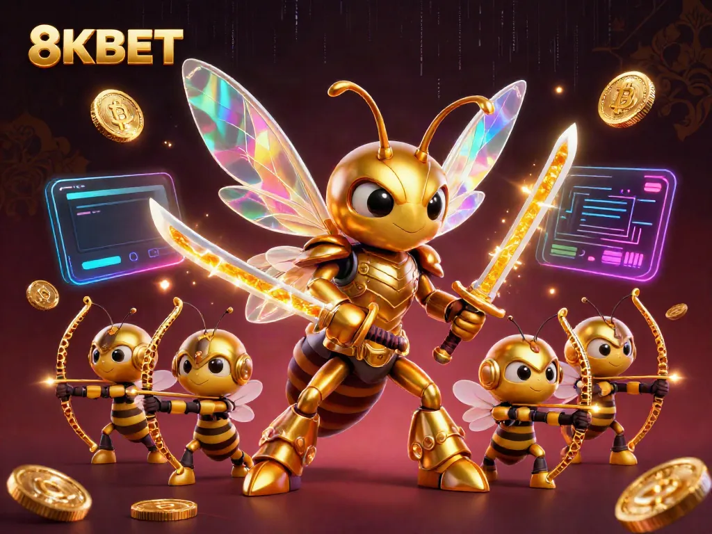 Engage in dynamic casino gameplay with 8KBET, featuring dazzling 3D elements and vivid characters.