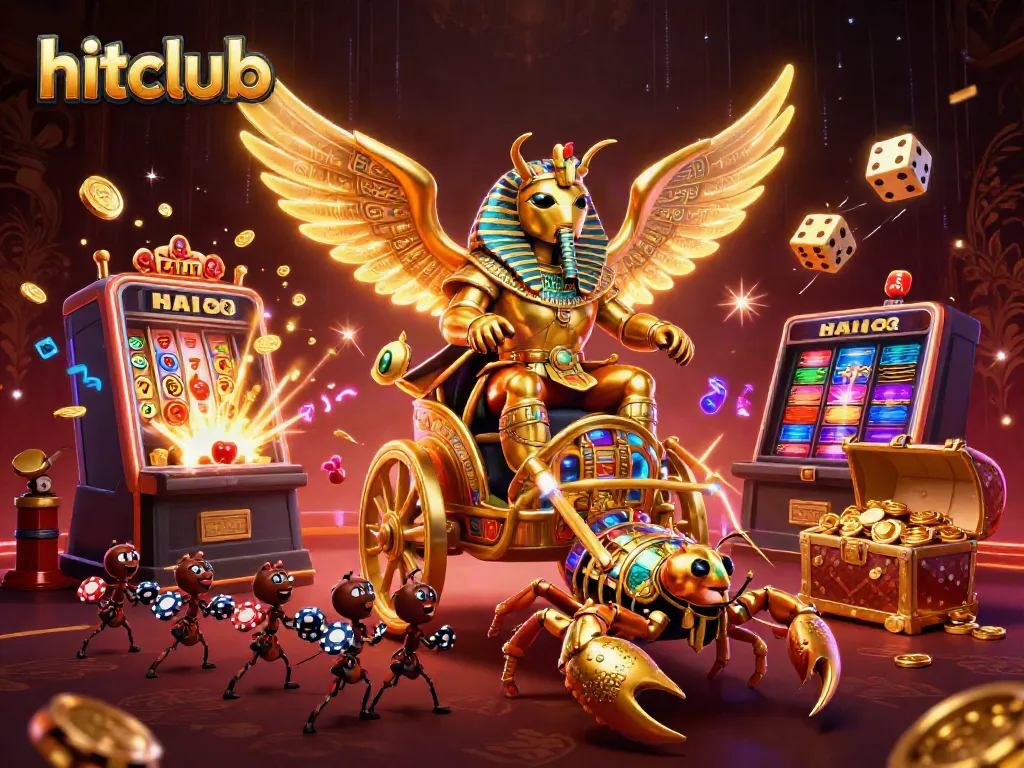 Engage in thrilling casino action with hitclub visuals featuring a vibrant jackpot scene.