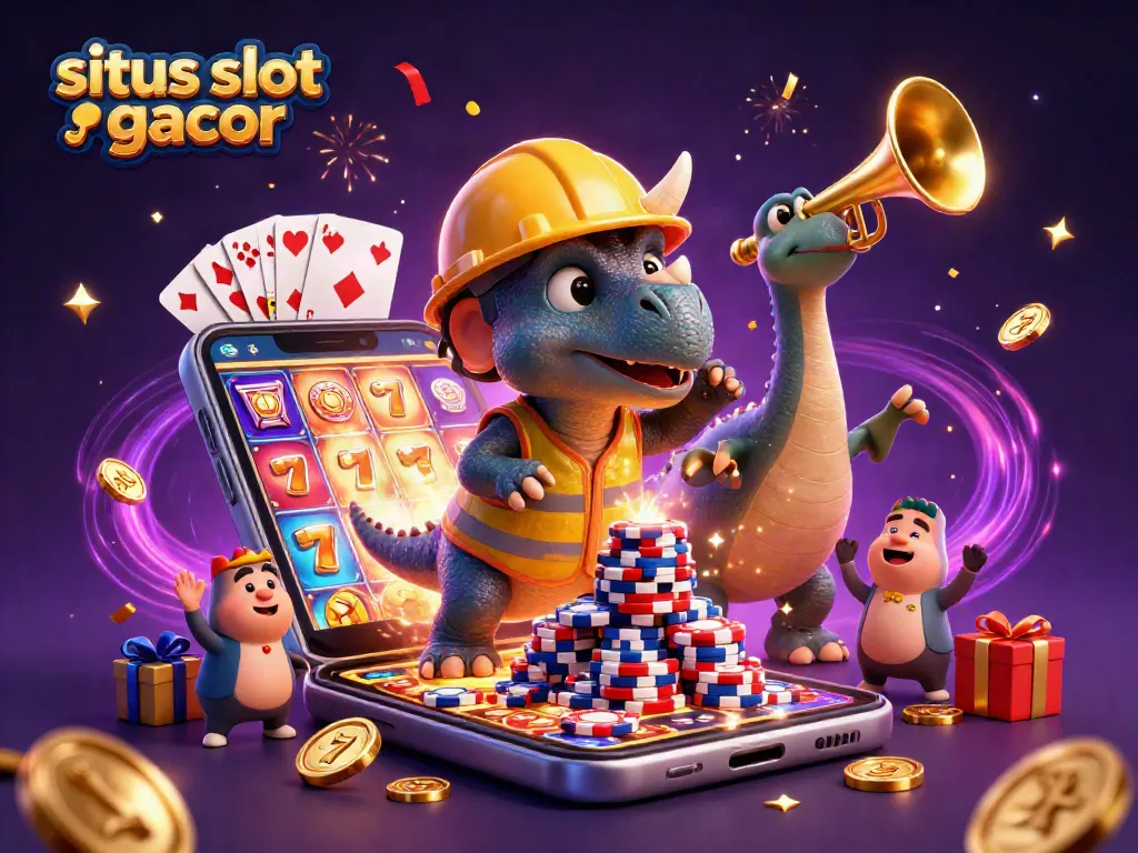 Engage in situs slot gacor excitement with vibrant 3D casino characters celebrating big wins.