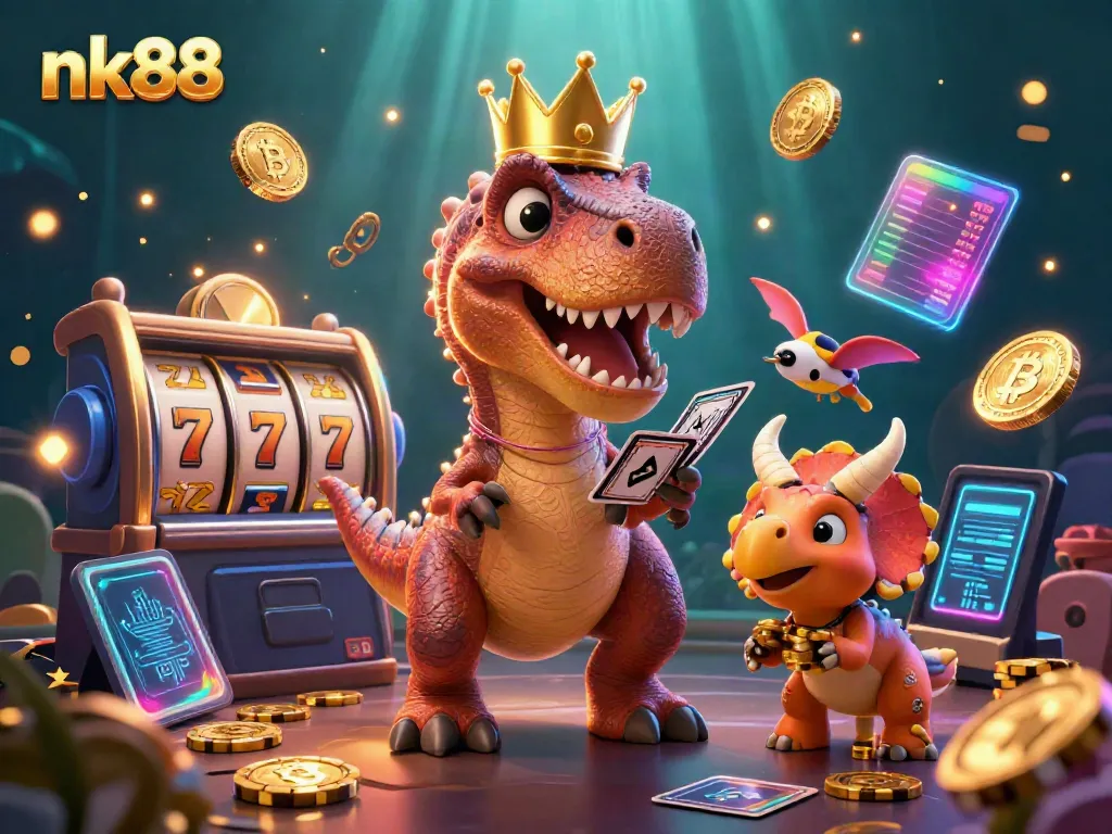 Experience nk88's vibrant casino scene with dynamic characters and engaging gaming elements.