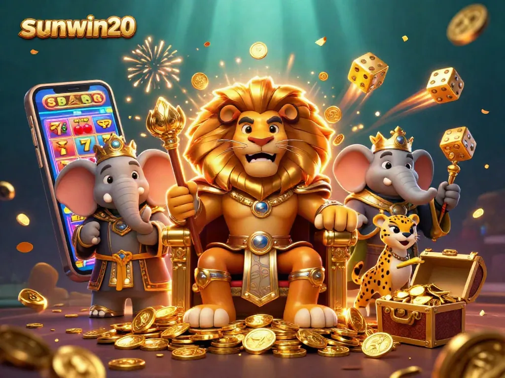 Experience the thrill of sunwin20 with a fierce lion king and epic casino elements igniting jackpots.