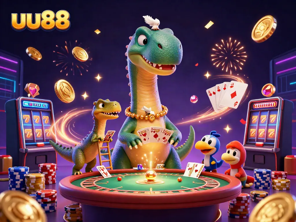 Experience exciting gameplay at uu88 with a vibrant casino scene featuring dynamic characters and action.