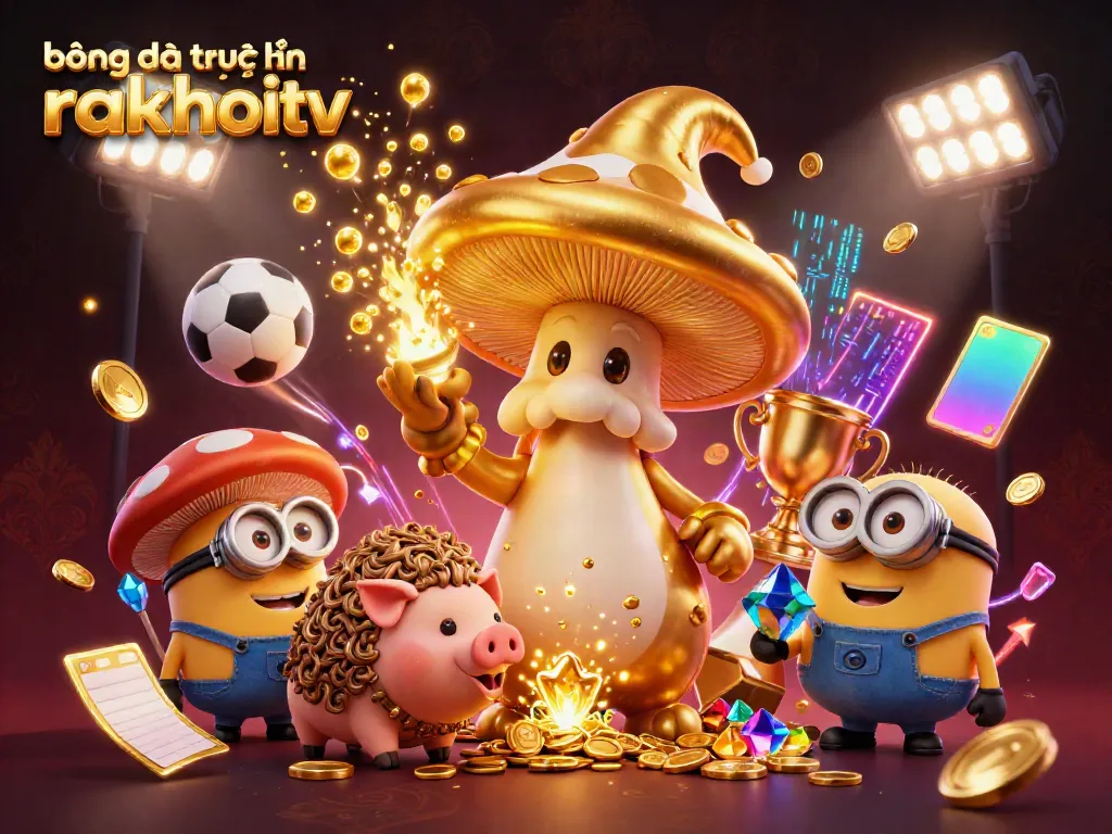 Experience the thrill of bóng đá trực tuyến rakhoitv with a dazzling sports betting scene featuring magical elements and vibrant energy.