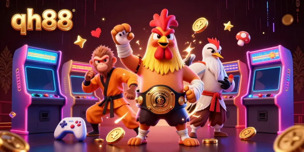 Experience thrilling gameplay with qh88 featuring dynamic 3D casino characters and arcade elements.