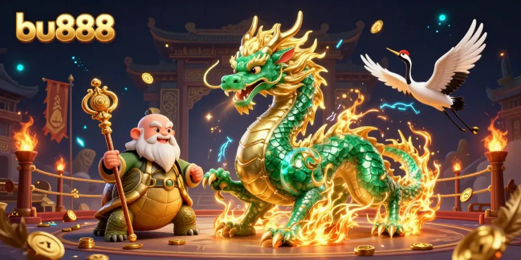 Experience thrilling gameplay at bu888 with vibrant characters and dynamic casino elements.