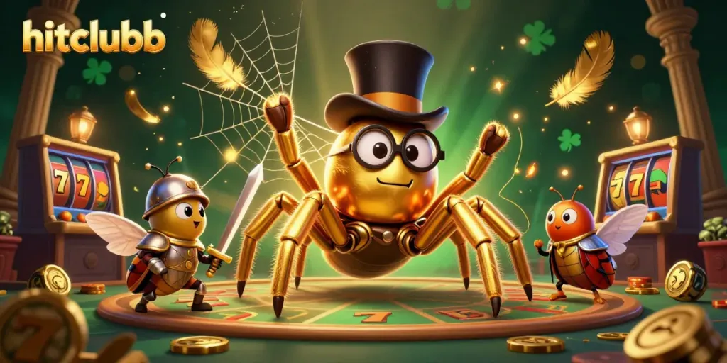 Engage with hitclubb's thrilling casino adventure featuring golden tarantula and knight themed action.