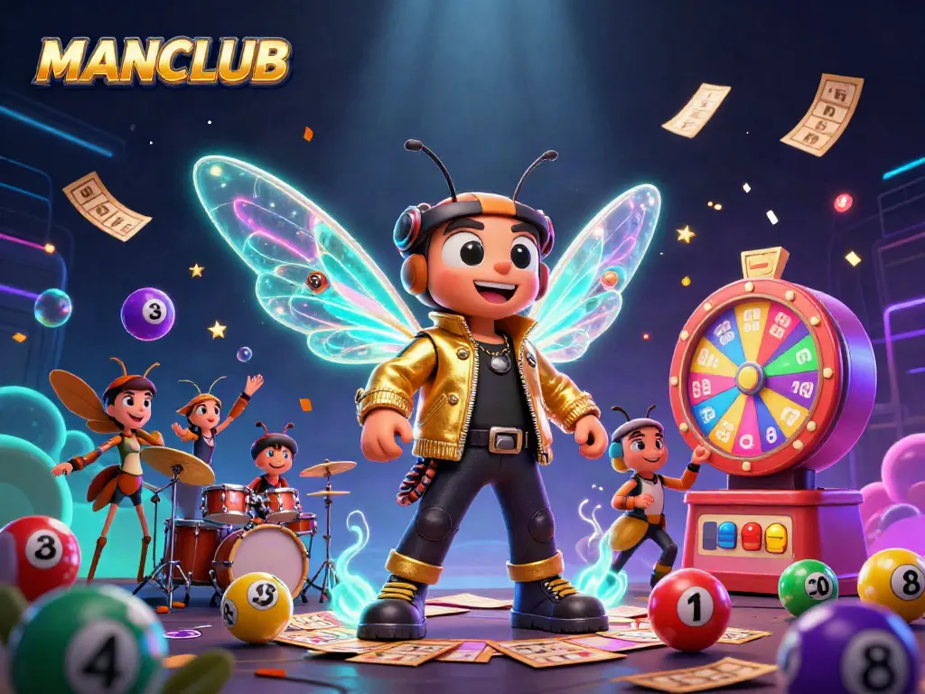 Engage winning strategies with MANCLUB's dynamic 3D illustration of a casino theme.
