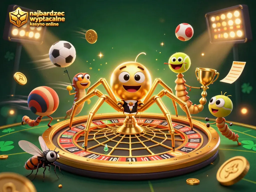 Experience the thrill at najbardziej wypłacalne kasyno online with a golden spider and dynamic sports elements.