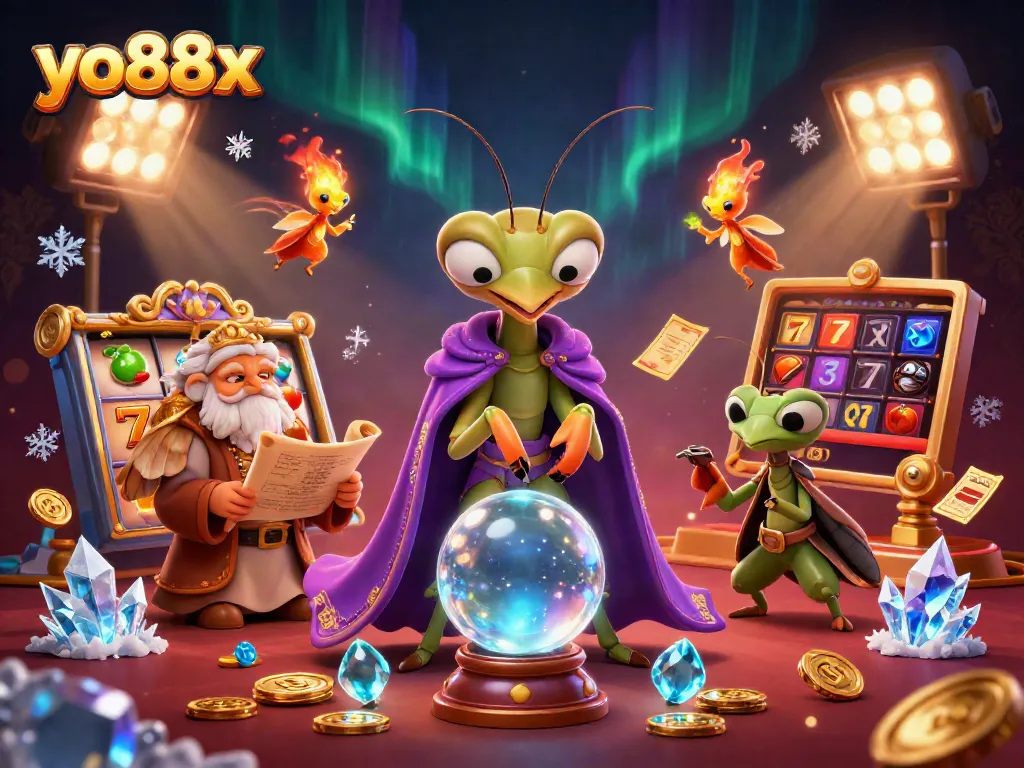 Engage with yo88x's thrilling gaming experience featuring vibrant characters and dynamic casino elements.