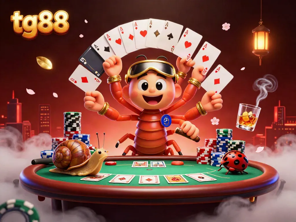 Experience thrilling gameplay at tg88 with our 3D casino characters, showcasing a high-energy poker scene.