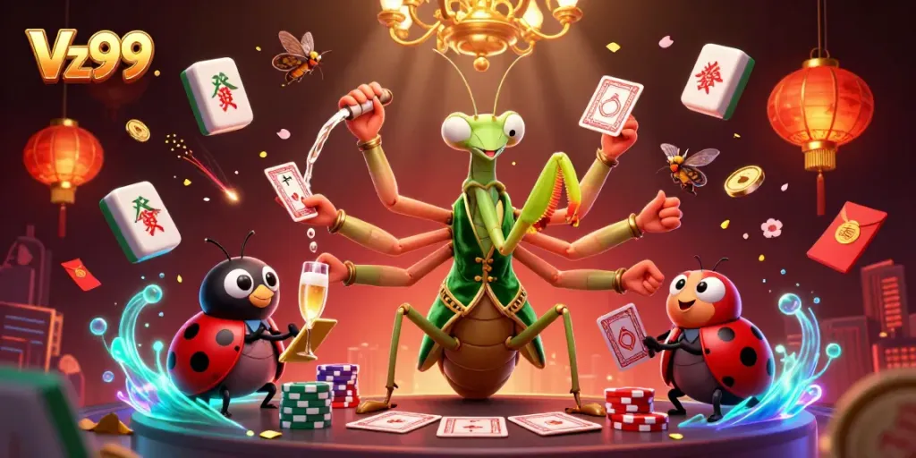 Experience thrilling gaming action at Vz99 with vibrant visuals and engaging casino elements.