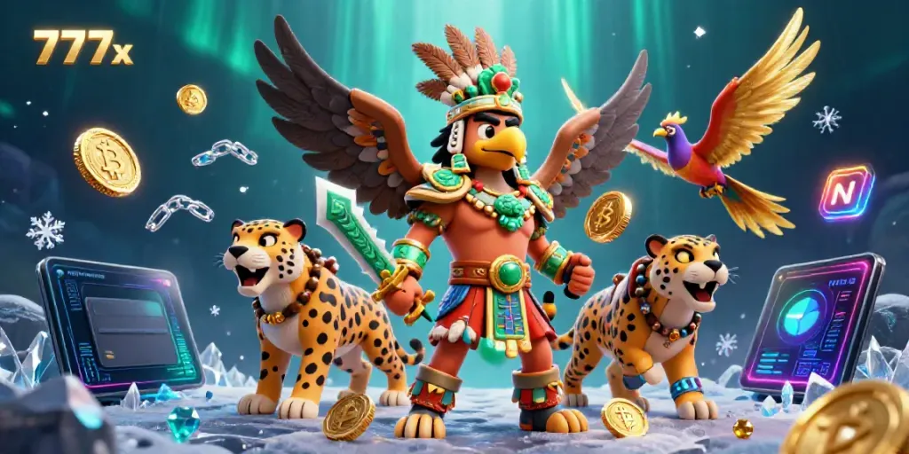 Engage dynamically in the world of 777x casino games with immersive 3D characters and crypto elements.
