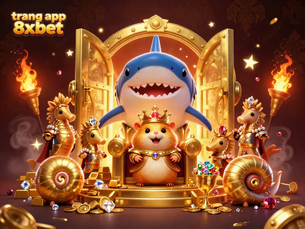 Experience winning excitement and dynamic fun with trang app 8xbet in this vibrant casino-themed 3D illustration.